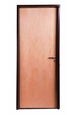 Puerta placa, marco de chapa de 18/ Marco de madera de pino